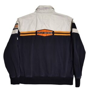 Harley Davidson Jacket Womens Size L Patch Biker Chick Motorcycle Bikercore Y2K